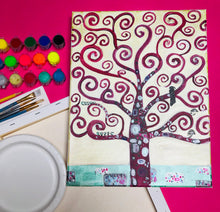 Load image into Gallery viewer, ALL AGES - Acrylic on Canvas "TREE OF LIFE" Painting - SUPPLIES + VIDEO TUTORIAL