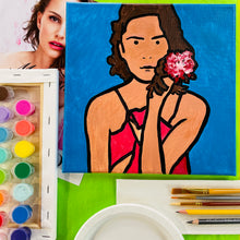 Load image into Gallery viewer, ADVANCED - Acrylic on Canvas Figurative Painting insp. by Julian Opie - SUPPLIES + VIDEO TUTORIAL