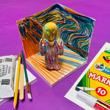 Load image into Gallery viewer, "THE SCREAM" Clay and Paper Sculpture Art Box insp. by the art of Edvard Munch