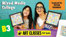 Load image into Gallery viewer, BEGINNER - Op Art Collage inspired by the art of Victor Vasarely SUPPLIES + VIDEO TUTORIAL