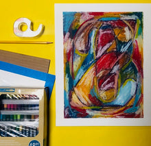 Load image into Gallery viewer, BEGINNER - Jasper Johns Inspired Oil Pastel Art Box - SUPPLIES + VIDEO TUTORIAL