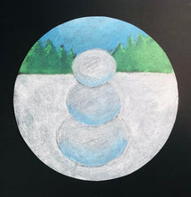 Load image into Gallery viewer, ADVANCED - Chalk Pastel Snowman Drawing - SUPPLIES + VIDEO TUTORIAL