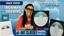 Load image into Gallery viewer, ADVANCED - Chalk Pastel Snowman Drawing - SUPPLIES + VIDEO TUTORIAL