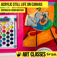 Load image into Gallery viewer, BEGINNER - Henri Matisse Inspired Acrylic on Canvas Art Box - SUPPLIES + VIDEO TUTORIAL