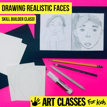 Load image into Gallery viewer, BEGINNER -Drawing Realistic Faces - SUPPLIES + VIDEO TUTORIAL