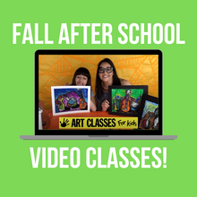 Load image into Gallery viewer, VIDEO TUTORIALS ONLY - ALL AGES - FALL BUNDLE ART CLASSES - Videos for 10 projects!