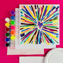 Load image into Gallery viewer, ALL AGES - Heart Burst Contact Paper Collage - SUPPLIES + VIDEO TUTORIAL