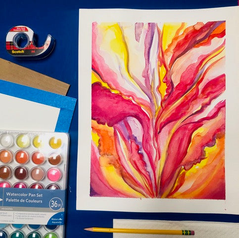 ADVANCED - Watercolor Floral Painting Inspired by Georgia O'Keeffe
