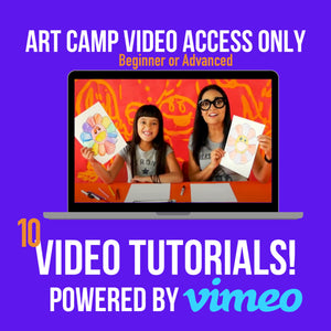 Art Camp in a Box - VIDEO ONLY  10 Projects, choose Beg. or Adv.(2020)