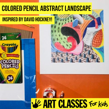 Load image into Gallery viewer, BEGINNER - David Hockney Inspired Colored Pencil Landscape

