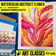 Load image into Gallery viewer, ADVANCED - Watercolor Floral Painting Inspired by Georgia O&#39;Keeffe

